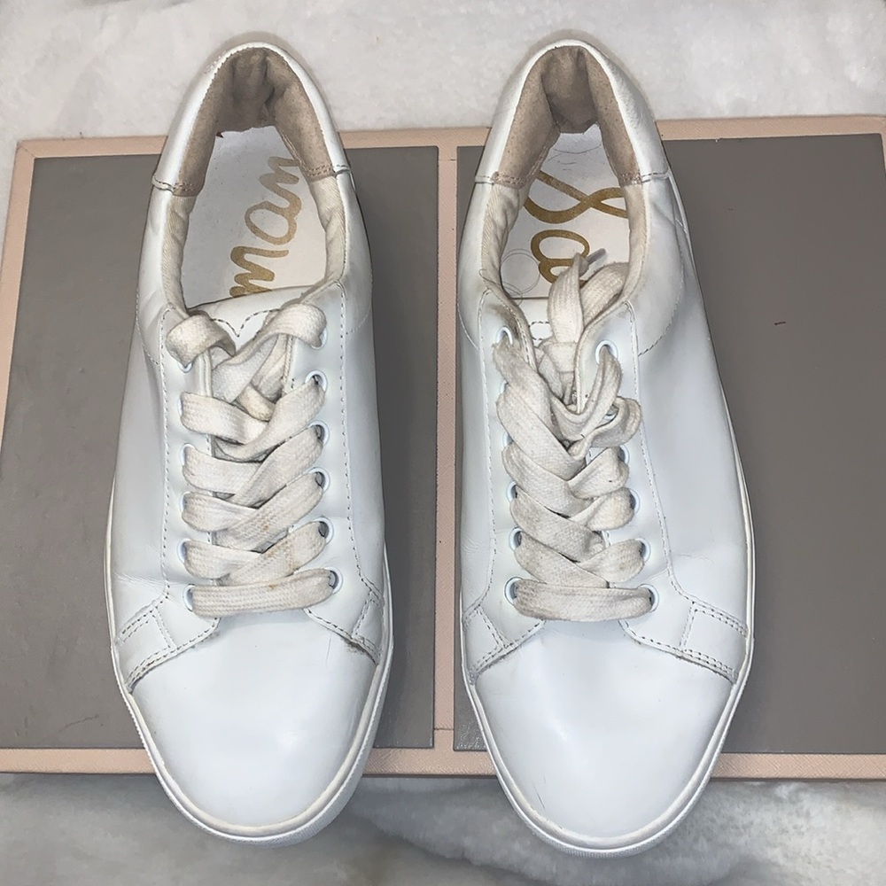 🎯 Sam Edelman White Leather ETHYL Sneakers 8.5